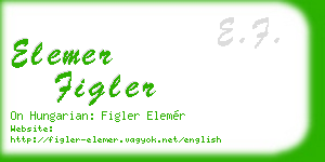 elemer figler business card