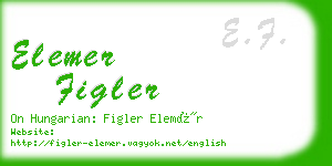 elemer figler business card